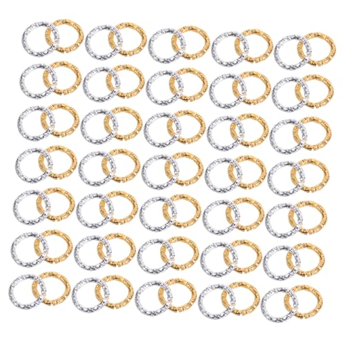 Veemoon 600 Stück Gedrehte Facettierte Metall-ösen in Gold und Silber Flexible Verbindungsringe für DIY Schmuckherstellung Präzise Geschnittene Schmuckverbinder für Ohrringe und Halsketten Veemoon 600 Stück Gedrehte Facettierte Metall-ösen in Gold und Silber Flexible Verbindungsringe für DIY Schmuckherstellung Präzise Geschnittene Schmuckverbinder für Ohrringe und Halsketten von Veemoon