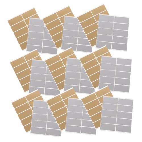 Veemoon 600 Stück Teiliges Scratch-off Sticker Rechteckig Selbstklebend Gold und Silber mit Verdecktem Text für Gender Reveal Überraschungs-labels Belohnungen und Lotterieaktionen von Veemoon
