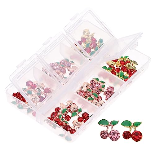 Veemoon 60Stücke Kirsche Nagel Charms Strasssteine für Nageldesign DIY Nagelzubehör für Kreative Nagelkunst und Personalisierte Looks Veemoon 60Stücke Kirsche Nagel Charms Strasssteine für Nageldesign DIY Nagelzubehör für Kreative Nagelkunst und Personalisierte Looks von Veemoon
