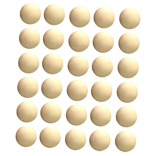 Veemoon 60Stücke Mehrzweck DIY Holzperlen Unvollendete Runde Holzkugeln für Bastelarbeiten Vielseitig Einsetzbar Umweltfreundliches Material Glatte Oberfläche von Veemoon