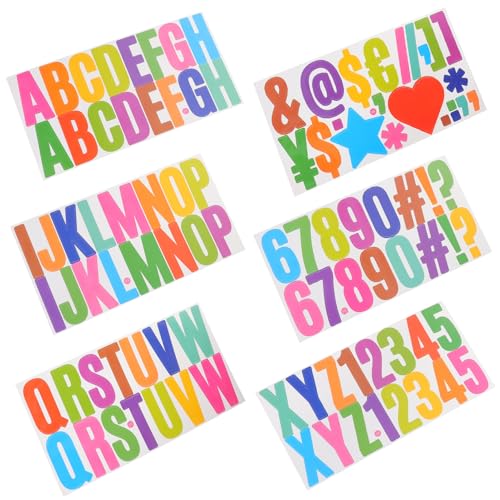Veemoon 6Blätter Selbstklebende Und Zahlenaufkleber Farbige Alphabet Aufkleber Für Dekoration DIY Schule Briefkasten Und Organisation Veemoon 6Blätter Selbstklebende Und Zahlenaufkleber Farbige Alphabet Aufkleber Für Dekoration DIY Schule Briefkasten Und Organisation von Veemoon