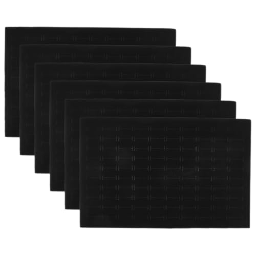 Veemoon 6Pcs Schmuckschatulle aus Schaumstoff Schmuckkasten Einlage Schmuck Aufbewahrung Aufbewahrungsbox Schmuck Schmuckkasten Zubehör Ohrring-Rückenpolster Ohrring-Kissen Schwamm Black von Veemoon