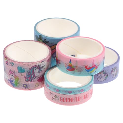 Veemoon 6Rollen DIY Klebeband Dekorative Washi Tape für Scrapbooking Journaling und Geschenkverpackungen Vielseitig Einsetzbar für Bastelprojekte von Veemoon
