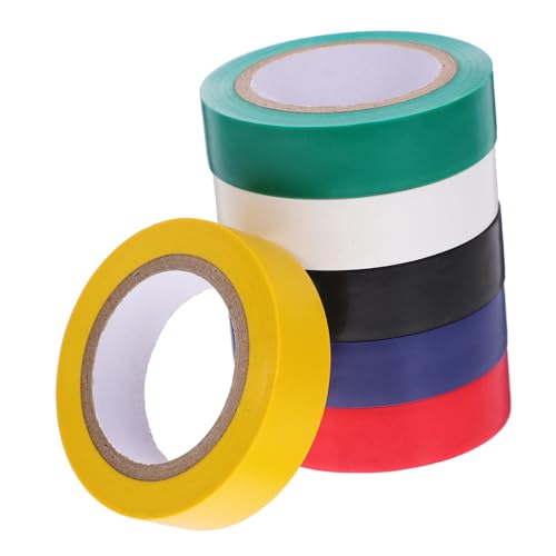 Veemoon 6Rollen Farbiges Elektrisches Klebeband Hochtemperatur Isolierband Für Elektroinstallationen Band Für Kabel Verschiedene Veemoon 6Rollen Farbiges Elektrisches Klebeband Hochtemperatur Isolierband Für Elektroinstallationen Band Für Kabel Verschiedene von Veemoon