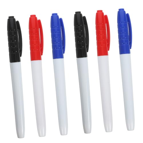 Veemoon 6Stücke Abwischbare Whiteboard Marker Spitze Wiederverwendbare Tafelstifte für Schule und Büro für Kreative Notizen und Präsentationen von Veemoon