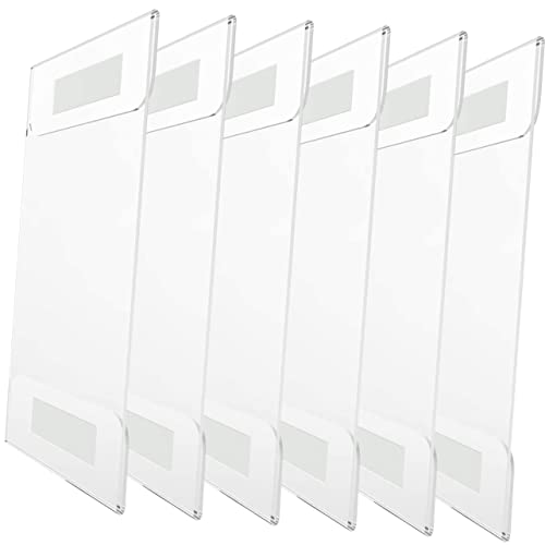 Veemoon 6Stücke Acryl Schildhalter für Tische Preisdisplay Menühalter Robustes Design für Werbung und Angebote Transparent und Langlebig von Veemoon
