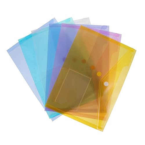 Veemoon 6Stücke Aktenordner Wasserdichte Dokumententasche Transparent für Büro Schule und Reisen Umweltfreundliches Material zur Aufbewahrung von Dokumenten von Veemoon