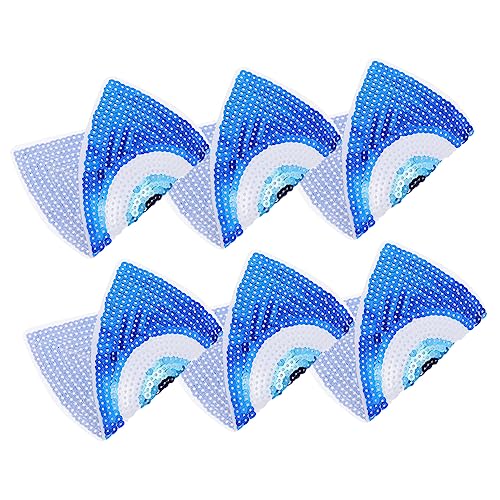 Veemoon 6Stücke Bestickte Augenform Patches mit Pailletten Dekorative Kleidungsflecken für Jeans Jacken Rucksäcke und DIY Bastelprojekte für Kreative Accessoires von Veemoon
