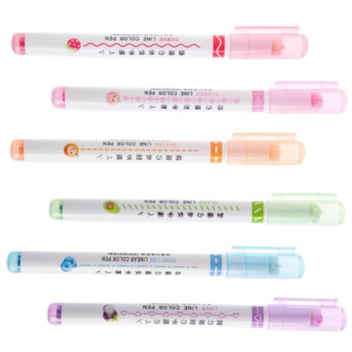 Veemoon 6Stücke Farbige Textmarker Stifte Schnell Trocknende Marker für Journaling und Bürobedarf für Schule Zeichnen und Notizen Künstlerstifte für Kreative Projekte Veemoon 6Stücke Farbige Textmarker Stifte Schnell Trocknende Marker für Journaling und Bürobedarf für Schule Zeichnen und Notizen Künstlerstifte für Kreative Projekte von Veemoon