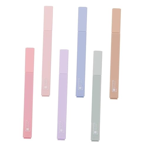 Veemoon 6Stücke Großer Highlighter Marker Bunte Textmarker für Schule und Büro Planen Unterstreichen und Zeichnen mit Praktischen Deckeln und Tragbarem Design von Veemoon