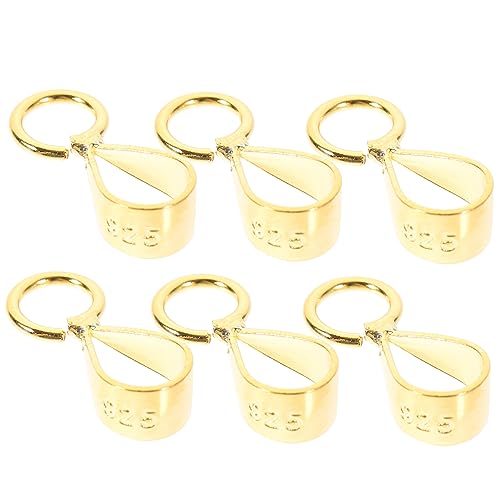 Veemoon 6Stücke Klemmbügel Anhänger Verschlüsse für DIY Schmuck Verstellbare Karabinerverschlüsse Langlebig und Rostfrei für Persönliche Kreationen und von Veemoon