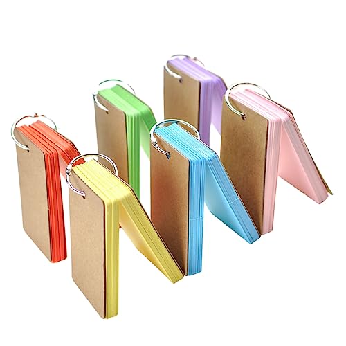 Veemoon 6Stücke Notizkarten Mit Binder Ringen Einfache Flip Karten Für DIY Lernkarten Vokabelkarten Notizen Schule Und Bürobedarf Verschiedenen Veemoon 6Stücke Notizkarten Mit Binder Ringen Einfache Flip Karten Für DIY Lernkarten Vokabelkarten Notizen Schule Und Bürobedarf Verschiedenen von Veemoon