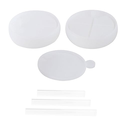 Veemoon 6Stücke Teiliges DIY Silikonform Set für Rotierende Aufbewahrungsboxen Hochwertige Epoxidharzformen für Kreative Bastelprojekte Langlebig und Einfach zu Reinigen von Veemoon