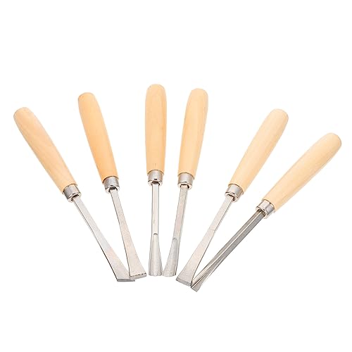 Veemoon 6Stücke Teiliges Multifunktionales Schnitzwerkzeugset für Holzbearbeitung Ergonomisches Design Langlebig Vielseitig Einsetzbar für Holzschnitzerei und Modellbau von Veemoon