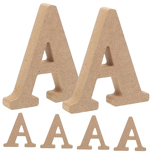 Veemoon 6Stücke Teiliges Unfertige Holzbuchstaben Dekoration für DIY Bastelprojekte und Partydeko Individuell Gestaltbar für Wand und Tischgestaltung von Veemoon