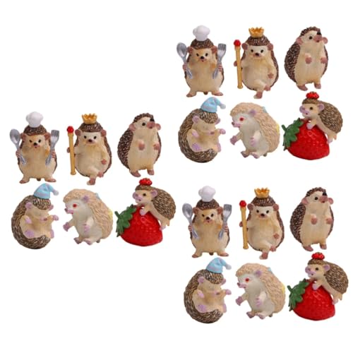 Veemoon 6er Set Tierfiguren Tortenaufsätze - Miniatur-Igellandschaft Für Kreative Backideen Ideal Als Deko Für Kindergeburtstage Weihnachten Und Familienfeiern Handgefertigtes von Veemoon