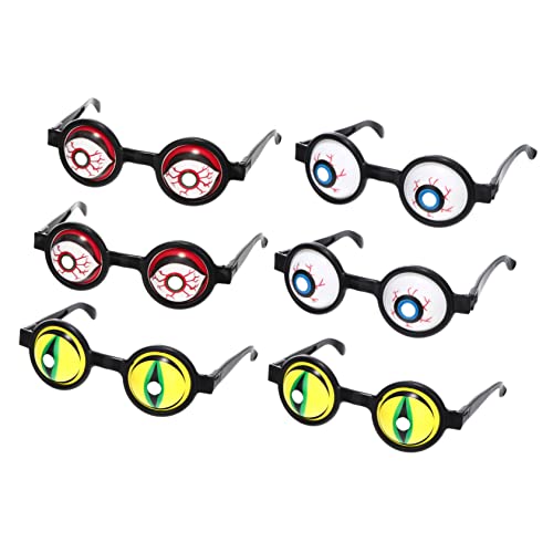 Veemoon 6stücke Teiliges Halloween Brille Mit Glubschaugen Lustige Masquerade Brille Für Partys Kreative Kostümaccessoires Für Erwachsene Für Schaurige Feiern von Veemoon