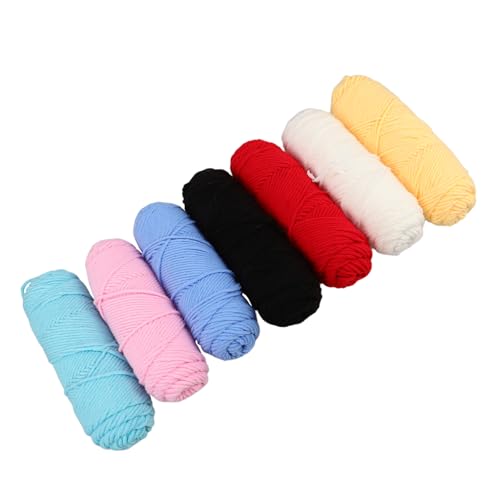 Veemoon 7 Rollen Buntes Baumwollgarn für Häkelarbeiten Milchbaumwollgarn für Stricken von Pullovern Mützen Socken und Decken Vielseitig und Farbecht für Diy Projekte Veemoon 7 Rollen Buntes Baumwollgarn für Häkelarbeiten Milchbaumwollgarn für Stricken von Pullovern Mützen Socken und Decken Vielseitig und Farbecht für Diy Projekte von Veemoon