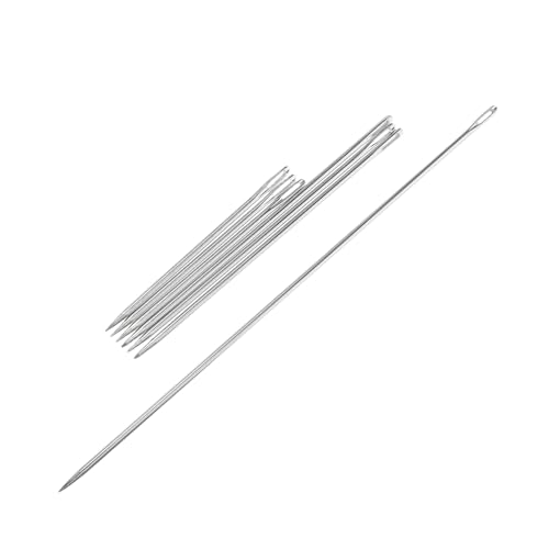 Veemoon 7 Stück Handnähnadel aus Stahl mit großem Öhr Handnadeln Bastelnadel aus Leder Stricknadeln aus Garn große Nadeln zum Handnähen handgemachte Stricknadel Nähsticknadel Metall Silber Veemoon 7 Stück Handnähnadel aus Stahl mit großem Öhr Handnadeln Bastelnadel aus Leder Stricknadeln aus Garn große Nadeln zum Handnähen handgemachte Stricknadel Nähsticknadel Metall Silber von Veemoon