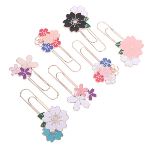 Veemoon 7 Stück Teiliges Kirschblüten Metall Lesezeichen Clips Elegante Büroklammern für Journaling Organisation und Lesehilfen für Studierende und Lehrer Veemoon 7 Stück Teiliges Kirschblüten Metall Lesezeichen Clips Elegante Büroklammern für Journaling Organisation und Lesehilfen für Studierende und Lehrer von Veemoon