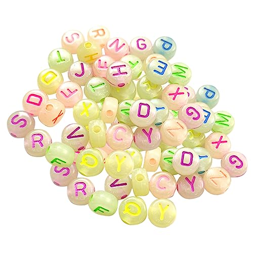 Veemoon 720 Stück Nachleuchtende Buchstabenperlen für Schmuckgestaltung Bunte DIY Material für Armbänder und Kreative Bastelprojekte für und Familie von Veemoon