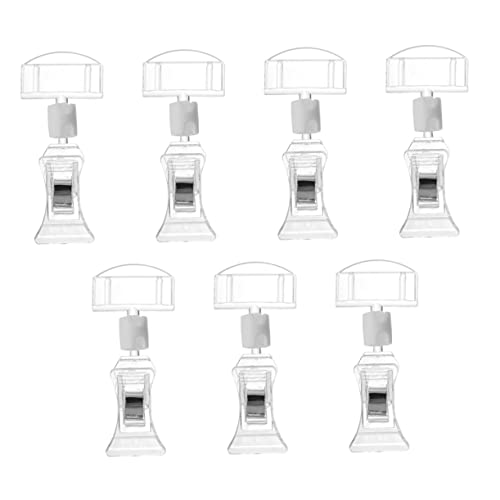 Veemoon 7Stücke Acryl Preisschildhalter Werbe Label Rack für Produktanzeigen Stabiler Preisschildclip für Tische Regale und Verkaufsstände für Menüs und Namenskarten von Veemoon