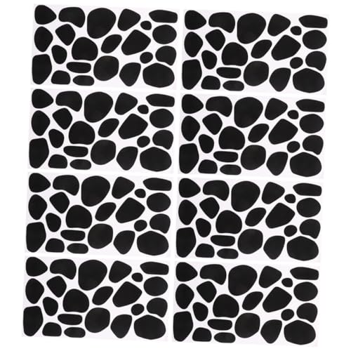 Veemoon 8 Blatt Filzaufkleber DIY -Materialien DIY Supplies Kleidung DIY Accessoires handgefertigtes DIY -Zubehör Filzabziehbilder für Bekleidung DIY liefert gefühlt Schwarz von Veemoon