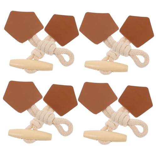 Veemoon 8 Paare Holzknöpfe mit PU Leder Knebelverschluss Robuste Dekorative Knöpfe für Jacken Strickjacken und Mäntel Vielseitig Einsetzbar Langlebig und Modisch für DIY Kleidung Veemoon 8 Paare Holzknöpfe mit PU Leder Knebelverschluss Robuste Dekorative Knöpfe für Jacken Strickjacken und Mäntel Vielseitig Einsetzbar Langlebig und Modisch für DIY Kleidung von Veemoon