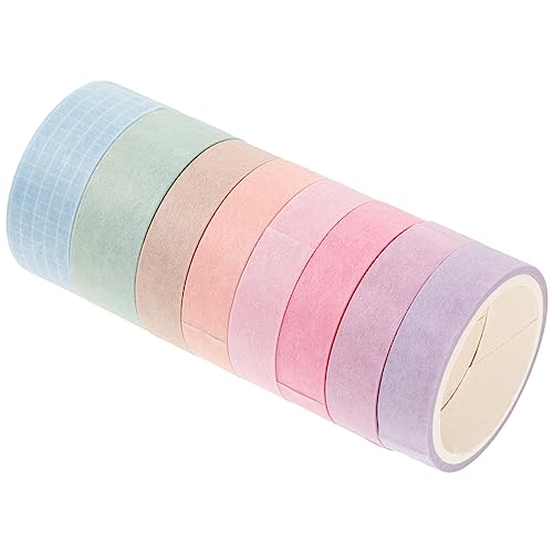Veemoon 8 Rollen Bunte Washi Tape Dekoratives Klebeband für Scrapbooking DIY Handwerk Geschenkverpackung und Kreative Designs Einfach Abziehbar und Vielseitig Einsetzbar von Veemoon