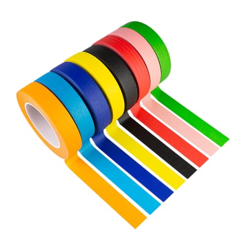 Veemoon 8 Rollen Buntes Washi Tape zum Abreißen Selbstklebendes DIY Bastelband Dekoratives Klebeband für Scrapbooking Geschenke Planer und Kreative Kunstprojekte von Veemoon