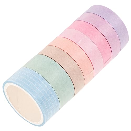 Veemoon 8 Rollen Washi Tape Set Bunte Dekorative Klebebänder für Scrapbooking DIY Basteln Journale und Geschenkschmuck für Kreative Projekte und Planer von Veemoon