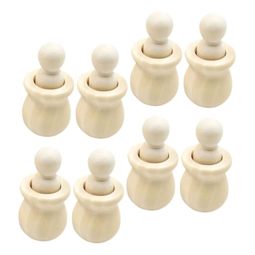 Veemoon 8 Satz Diy Holzfiguren Set Unbemalte Holzpuppen mit Holzbasis für Kreative Bastelprojekte für Erwachsene Einfach zu Gestalten und Personalisieren Veemoon 8 Satz Diy Holzfiguren Set Unbemalte Holzpuppen mit Holzbasis für Kreative Bastelprojekte für Erwachsene Einfach zu Gestalten und Personalisieren von Veemoon