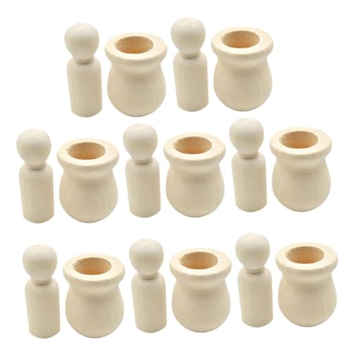 Veemoon 8 Satz Unbemalte Holzfiguren Set Teiliges Diy Bastelset Naturholz mit Sockel für Kreative Malprojekte und Emotionale Bindung für und Dekoration Veemoon 8 Satz Unbemalte Holzfiguren Set Teiliges Diy Bastelset Naturholz mit Sockel für Kreative Malprojekte und Emotionale Bindung für und Dekoration von Veemoon