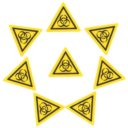 Veemoon 8 Stück Biologische Risikowarnaufkleber Teiliges für Selbstklebende Warnetiketten Caution Label für und Biologische Gefahren von Veemoon