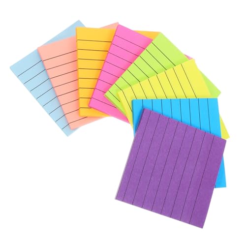 Veemoon 8 Stück Fluoresziernotizbuch Mini Unterlage Tasche Memo Registerkarten Für Seitenmarkierungen Klebrigkeit Brauner Notizblock Klebestreifen Pads Schreibwaren Papier von Veemoon