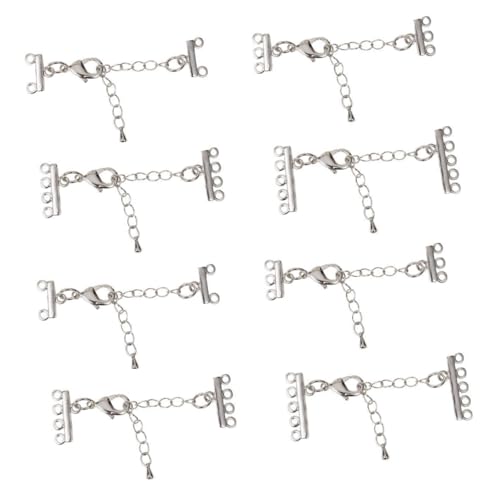Veemoon 8 Stück Halskette Verlängerungsketten Kettenverlängerungen für Armbänder rostfrei verlängerung für armband schmuckherstellung Verlängerungsketten für Schmuck Armbandketten für DIY von Veemoon