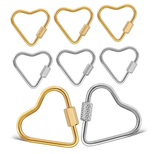 Veemoon 8 Stück Karabiner Schlüsselring Herzform Verschlussclip Ringaufhänger Links Schlüsselhalter Schlüsselanhänger Verschluss Charm Halter Anhänger Herz Schlüsselanhänger Veemoon 8 Stück Karabiner Schlüsselring Herzform Verschlussclip Ringaufhänger Links Schlüsselhalter Schlüsselanhänger Verschluss Charm Halter Anhänger Herz Schlüsselanhänger von Veemoon