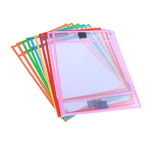 Veemoon 8 Stück PVC Trockene Radierbare Dokumententaschen Wiederverwendbare Aufbewahrungshüllen für Büro und Schule Langlebig und Praktisch Farblich Sortiert Zufällige Zufällige Farbe Veemoon 8 Stück PVC Trockene Radierbare Dokumententaschen Wiederverwendbare Aufbewahrungshüllen für Büro und Schule Langlebig und Praktisch Farblich Sortiert Zufällige Zufällige Farbe von Veemoon