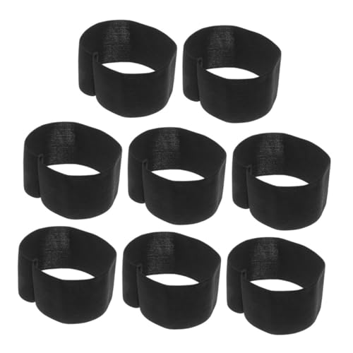 Veemoon 8 Stück Schwarze Elastische Armbänder für Gedenkveranstaltungen Anpassbar für Team und Sportaktivitäten Geeignet für Armgrößen von Veemoon