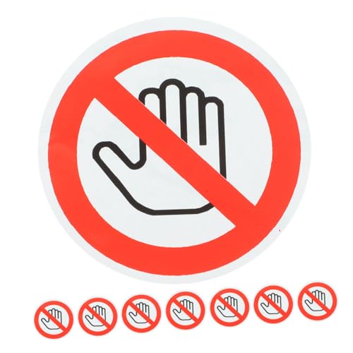 Veemoon 8 Stück Sicherheitszeichen Aufkleber Zeichen nicht berühren selbstklebende No-Touch-Schilder Berühren Sie nicht das kleine Etikett Warnschild nicht berühren selbstklebendes Vinyl Veemoon 8 Stück Sicherheitszeichen Aufkleber Zeichen nicht berühren selbstklebende No-Touch-Schilder Berühren Sie nicht das kleine Etikett Warnschild nicht berühren selbstklebendes Vinyl von Veemoon