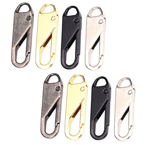 Veemoon 8 Stück Teiliges Abnehmbare Reißverschlussgriffe für DIY Kleidung Taschen Rucksäcke Koffer Zipper Pulls Schwarz Silber Gold und Veemoon 8 Stück Teiliges Abnehmbare Reißverschlussgriffe für DIY Kleidung Taschen Rucksäcke Koffer Zipper Pulls Schwarz Silber Gold und von Veemoon