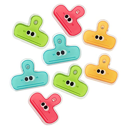 Veemoon 8 Stück Teiliges Bunte Akryl Binderclips für Papiere Snacks und Beutel Kreative Büroklammern mit Starkem Halt Organisieren von Unterlagen und Veemoon 8 Stück Teiliges Bunte Akryl Binderclips für Papiere Snacks und Beutel Kreative Büroklammern mit Starkem Halt Organisieren von Unterlagen und von Veemoon
