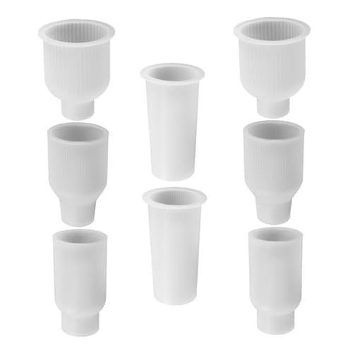 Veemoon 8 Stück Teiliges DIY Silikonform für Kleine Vasen Glatte Oberfläche Wiederverwendbar für Epoxidharz Pflanzen Makeup-pinselhalter Kreative Handarbeit Einfach zu Reinigen von Veemoon