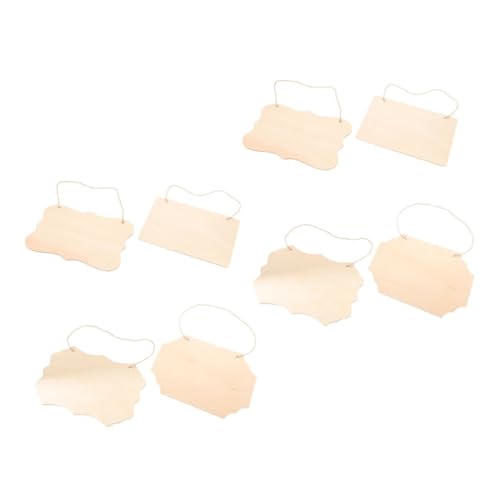 Veemoon 8 Stück Teiliges Holzschild Blanko Unfertige Hängende Holzplaketten zum Diy Basteln mit Juteschnur für Hochzeiten Bars Cafés und Dekoration von Veemoon
