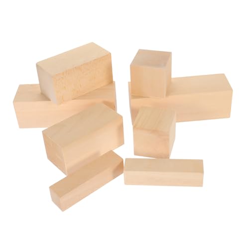 Veemoon 8 Stück Teiliges Lindenholz Schnitzset Holzblöcke zum Schnitzen DIY für Kreative Holzprojekte Kompakt und Unbehandelt für Basteln und Whittling Veemoon 8 Stück Teiliges Lindenholz Schnitzset Holzblöcke zum Schnitzen DIY für Kreative Holzprojekte Kompakt und Unbehandelt für Basteln und Whittling von Veemoon