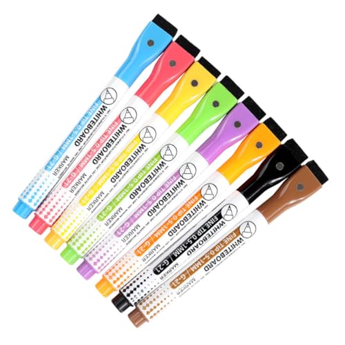Veemoon 8 Stück Teiliges Magnetische Whiteboard Marker Abwischbare Stifte mit Farbiger für Büro und Zuhause Kreidestifte für Kreative Anwendungen von Veemoon
