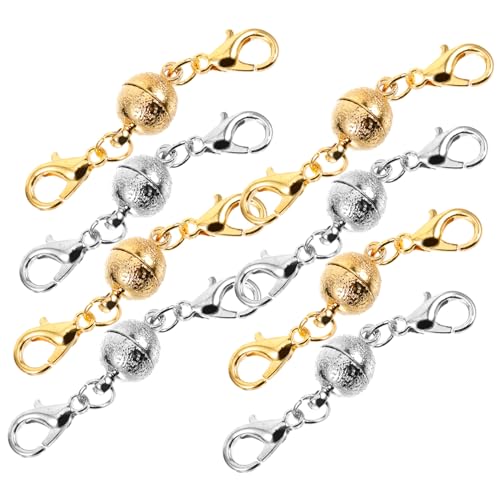 Veemoon 8 Stück Teiliges Magnetverschluss für Schmuck Rund Magnetische Karabiner für und Armbänder DIY Schmuckzubehör Gold und Silber für Kreationen Veemoon 8 Stück Teiliges Magnetverschluss für Schmuck Rund Magnetische Karabiner für und Armbänder DIY Schmuckzubehör Gold und Silber für Kreationen von Veemoon
