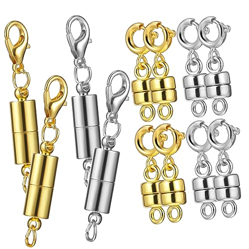 Veemoon 8 Stück Teiliges Magnetverschluss mit Gesicherten Karabinerhaken für Schmuckherstellung für Armbänder Veemoon 8 Stück Teiliges Magnetverschluss mit Gesicherten Karabinerhaken für Schmuckherstellung für Armbänder von Veemoon
