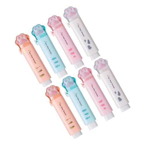Veemoon 8 Stück Teiliges Radiergummis in Katzenpfotenform Retractable Stift Radiergummis Bunte Farben Sauber und Praktisch für Schule Büro und Kreative Nutzung Veemoon 8 Stück Teiliges Radiergummis in Katzenpfotenform Retractable Stift Radiergummis Bunte Farben Sauber und Praktisch für Schule Büro und Kreative Nutzung von Veemoon
