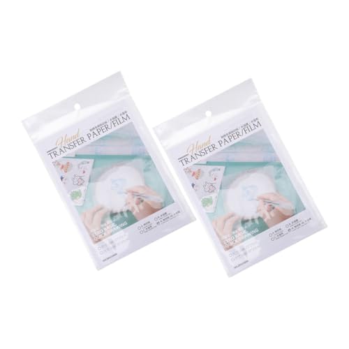 Veemoon 8 Stück Wasserlösliches Sticktransferpapier Stickuntergrundstabilisator wasserlösliche Stabilisatoren wasserlöslicher Faden wasserlösliche Stickerei-Transfers Stickstabilisator pva von Veemoon